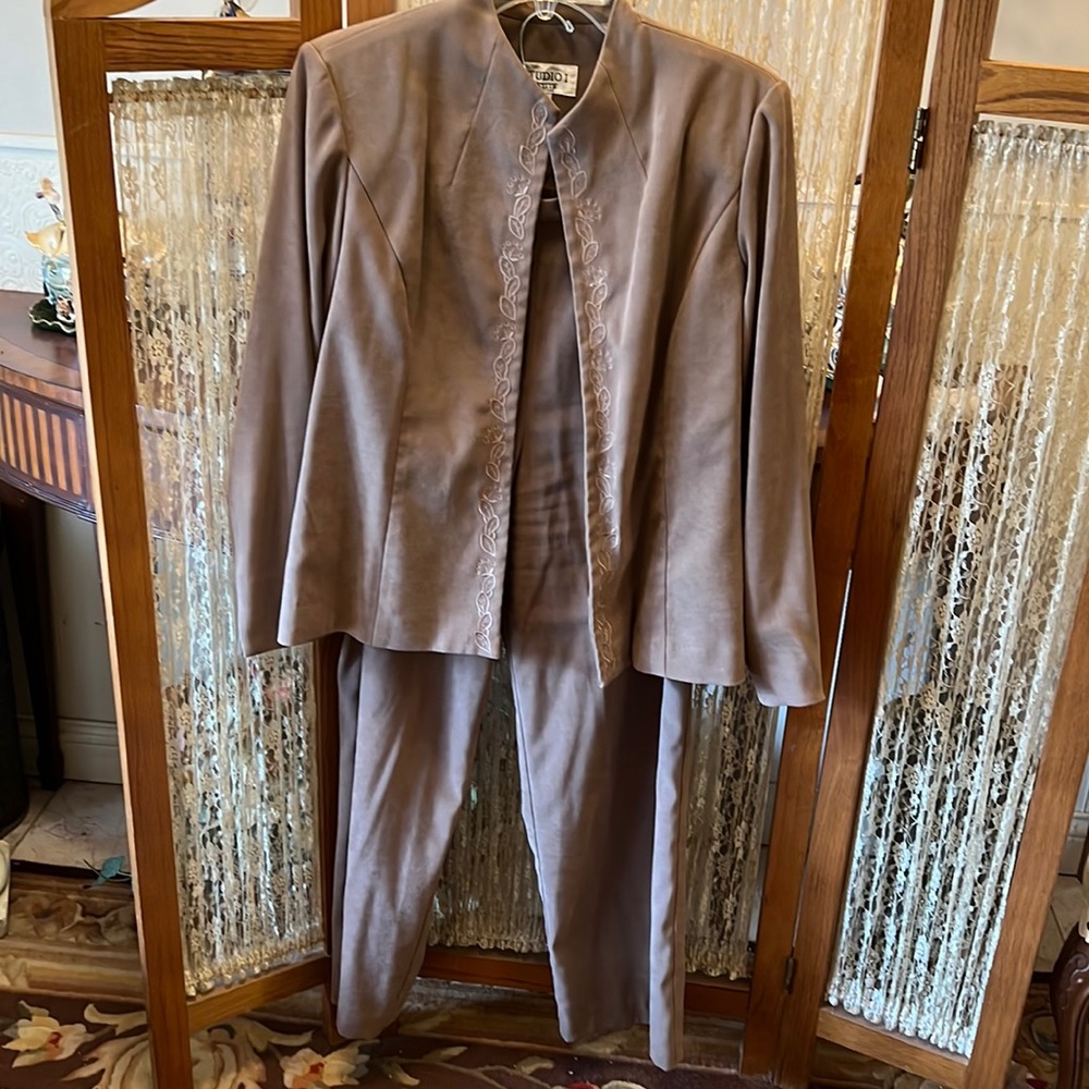 🌼SALE🌼 Petite Studio I Mole Skin Suit in a Lovely Milk Chocolate Color